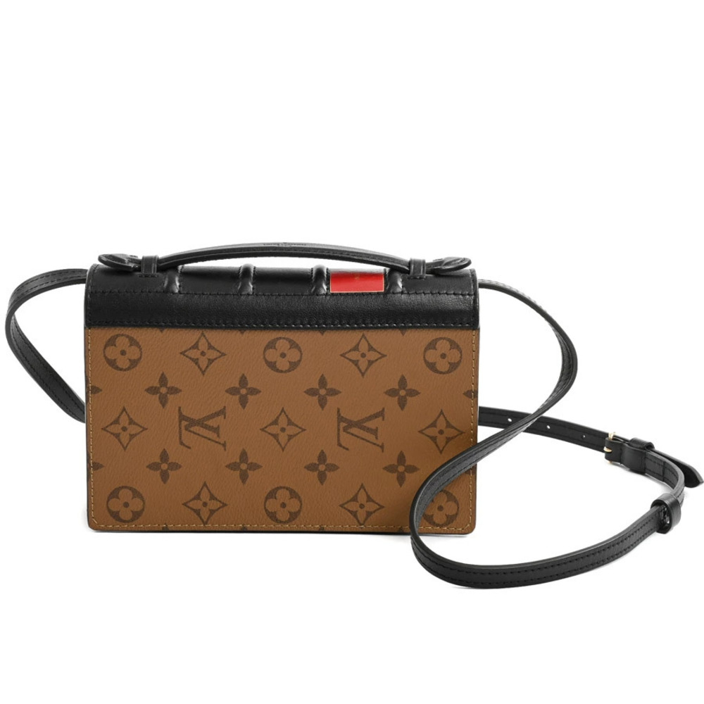 Louis Vuitton Book Wallet on Chain Shoulder Bag Brown